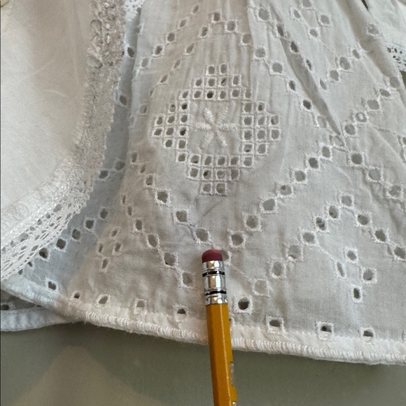 NWT- Madewell Pintuck Ruffle Puff Sleeve Top, White, Medium - Picture 12 of 12